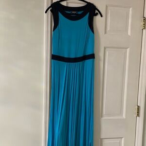 Soft sea blue cotton maxi dress